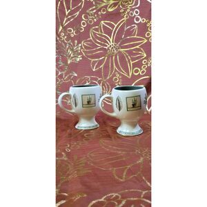 Two Pfaltzgraff Naturewood Pedestal Mugs